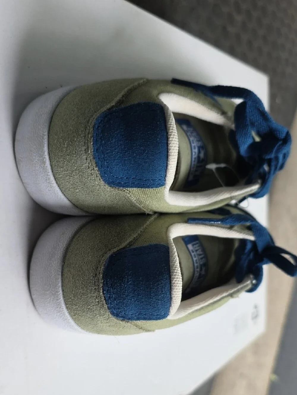 Converse Kids Olive and Blue Low-Top Sneakers